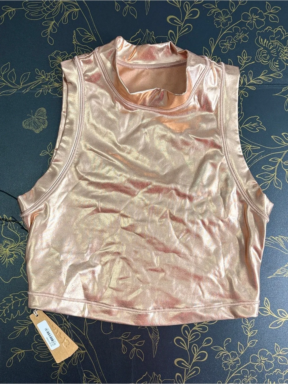 ✨ SKIMS Metallic Crop Tank | Rose Gold | Small | NWT 💖